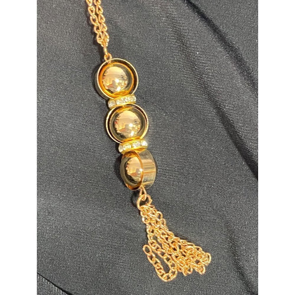 JM Studio John Meyer Black Slinky Fabric Midi Dress with‎ Necklace Size 2X - Picture 5 of 12